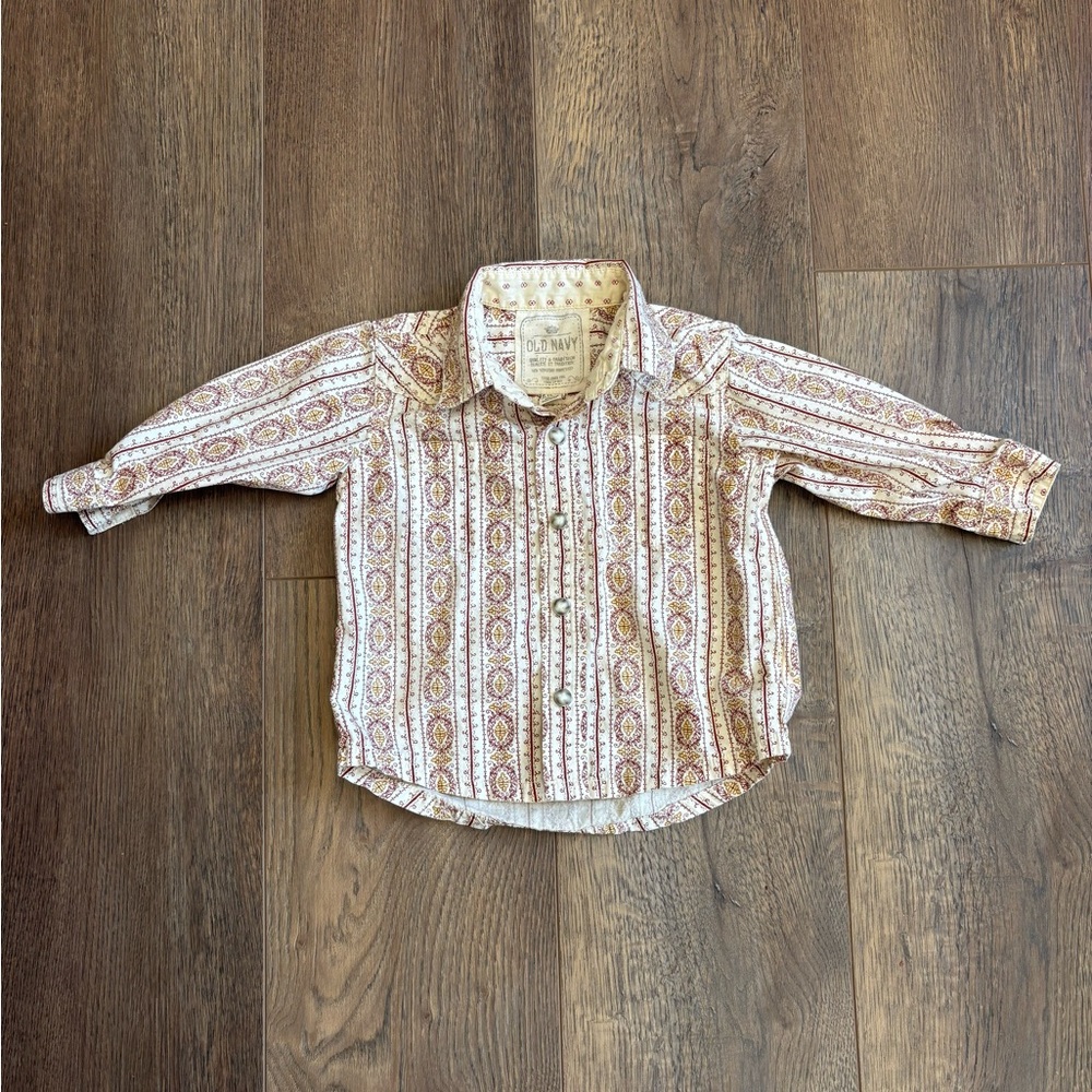 Old Navy Pearl Snap Western Long Sleeve Shirt